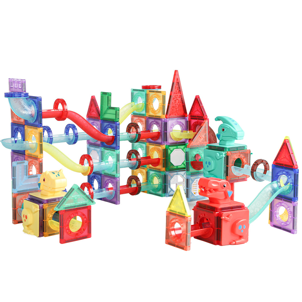 Kids Magnetic Tiles Blocks Dinosaur Building Educational Toys Children Gift Play