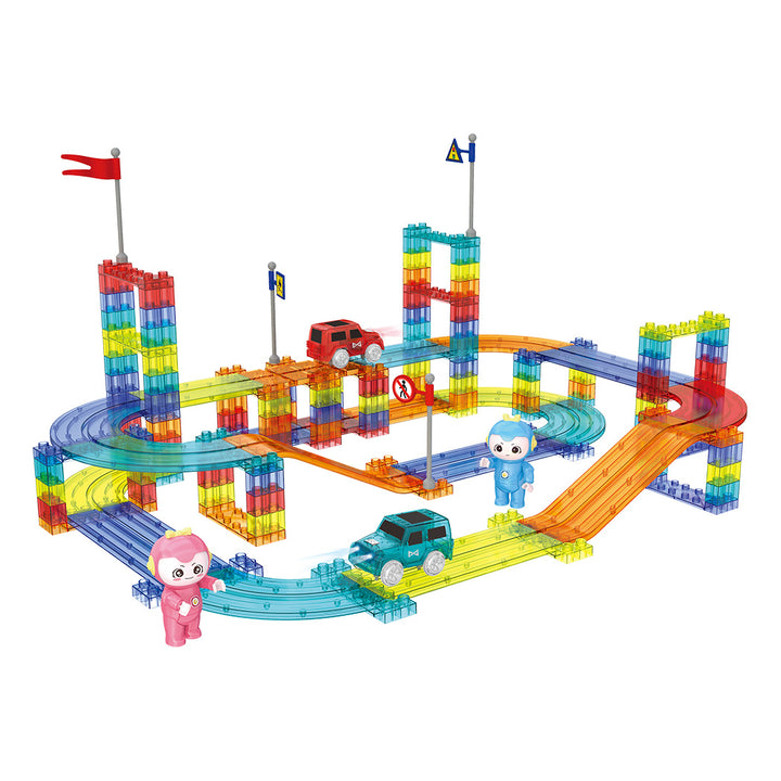 Kids Magnetic Tiles Blocks Railcar Building Educational Toys Children Gift Play