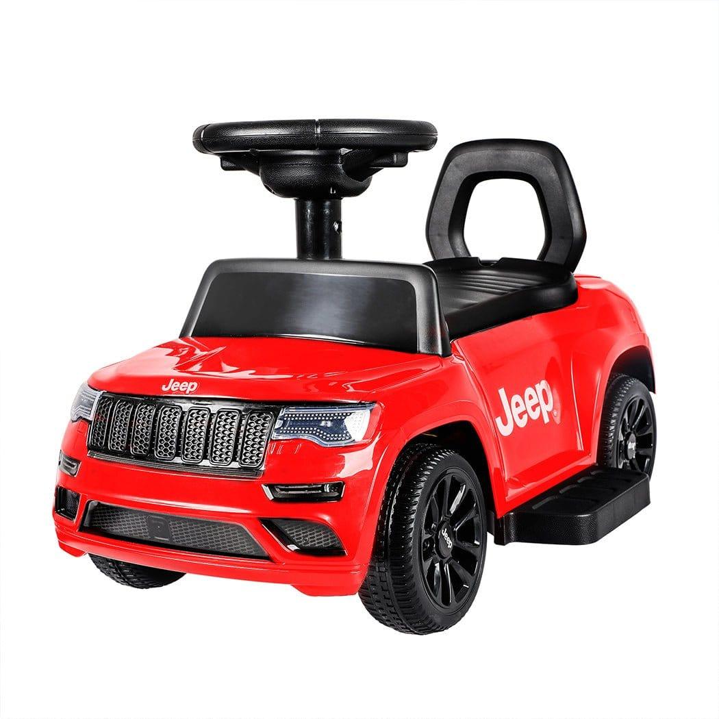Traderight Group Ride On Car Red Licensed Baby Ride On Car 6V Electric Motor Push Walker-Jeep