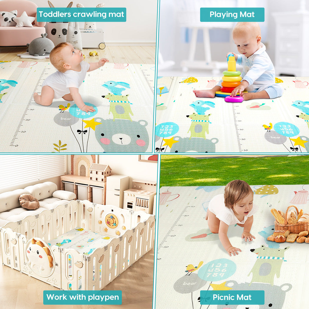 Kids Play Mat Baby Crawling Pad Floor Foldable XPE Foam Non-slip Carpet