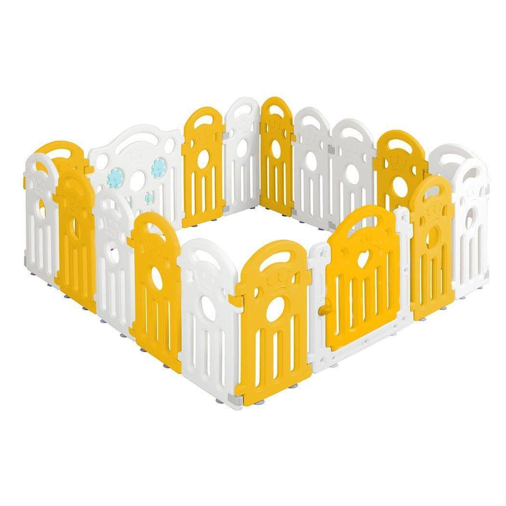 BoPeep Playpen Yellow BoPeep Kids Playpen 18 Panels 175cm×165cm