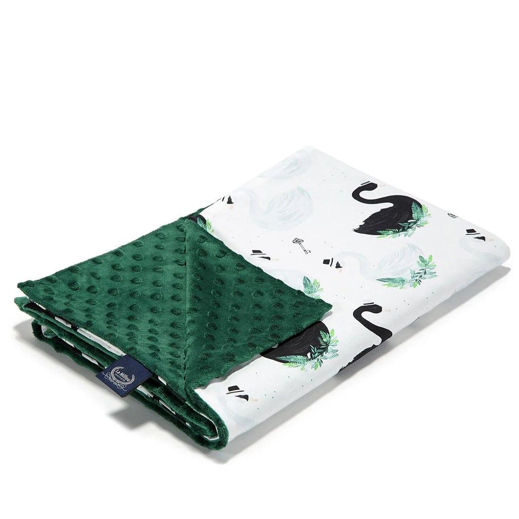 Lupipop La Millou Light Blanket  JUNGLE SWAN | LARGE | BOTTLE GREEN