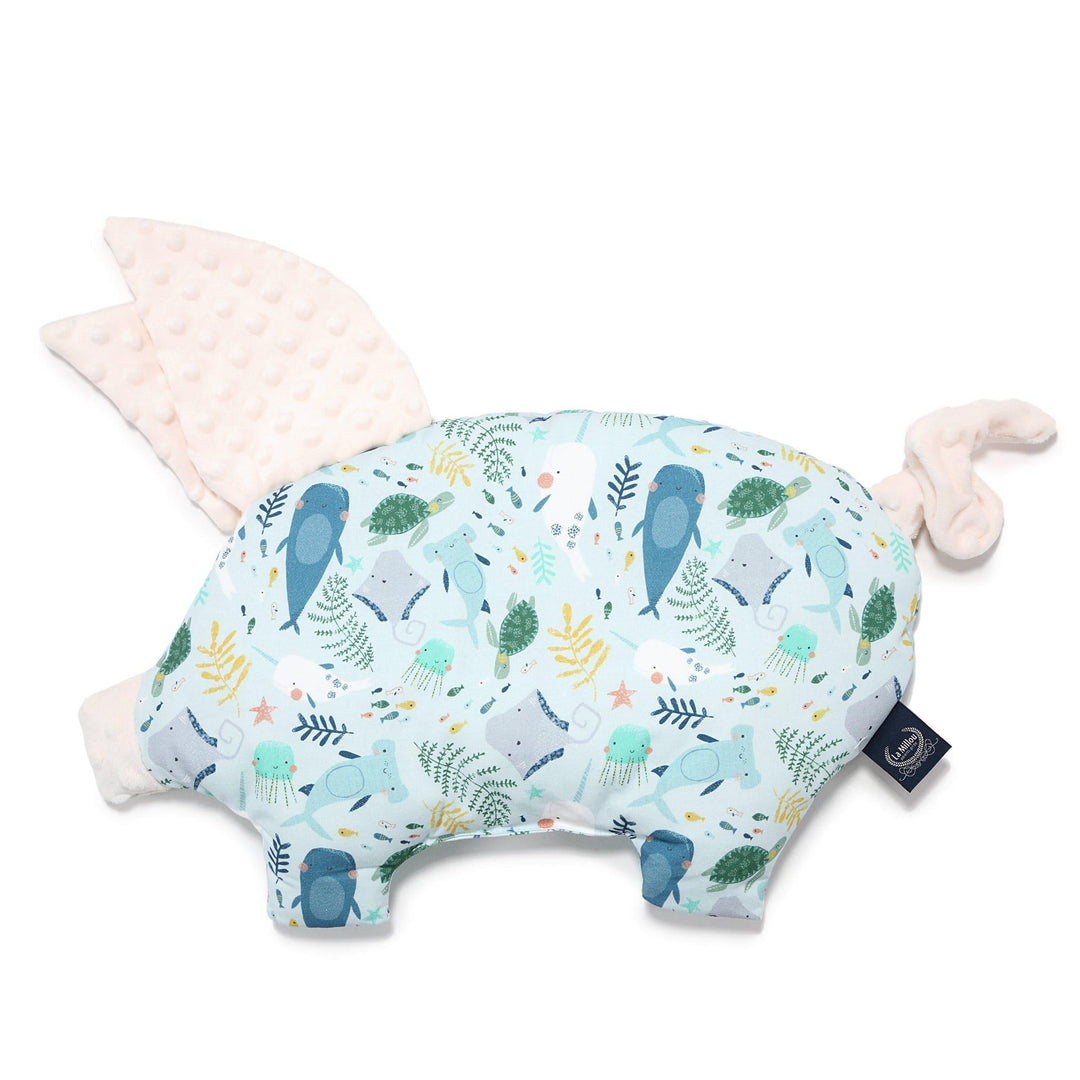 La Millou Pillow La Millou Sleeping Pig DEEP BLUE |Ecru