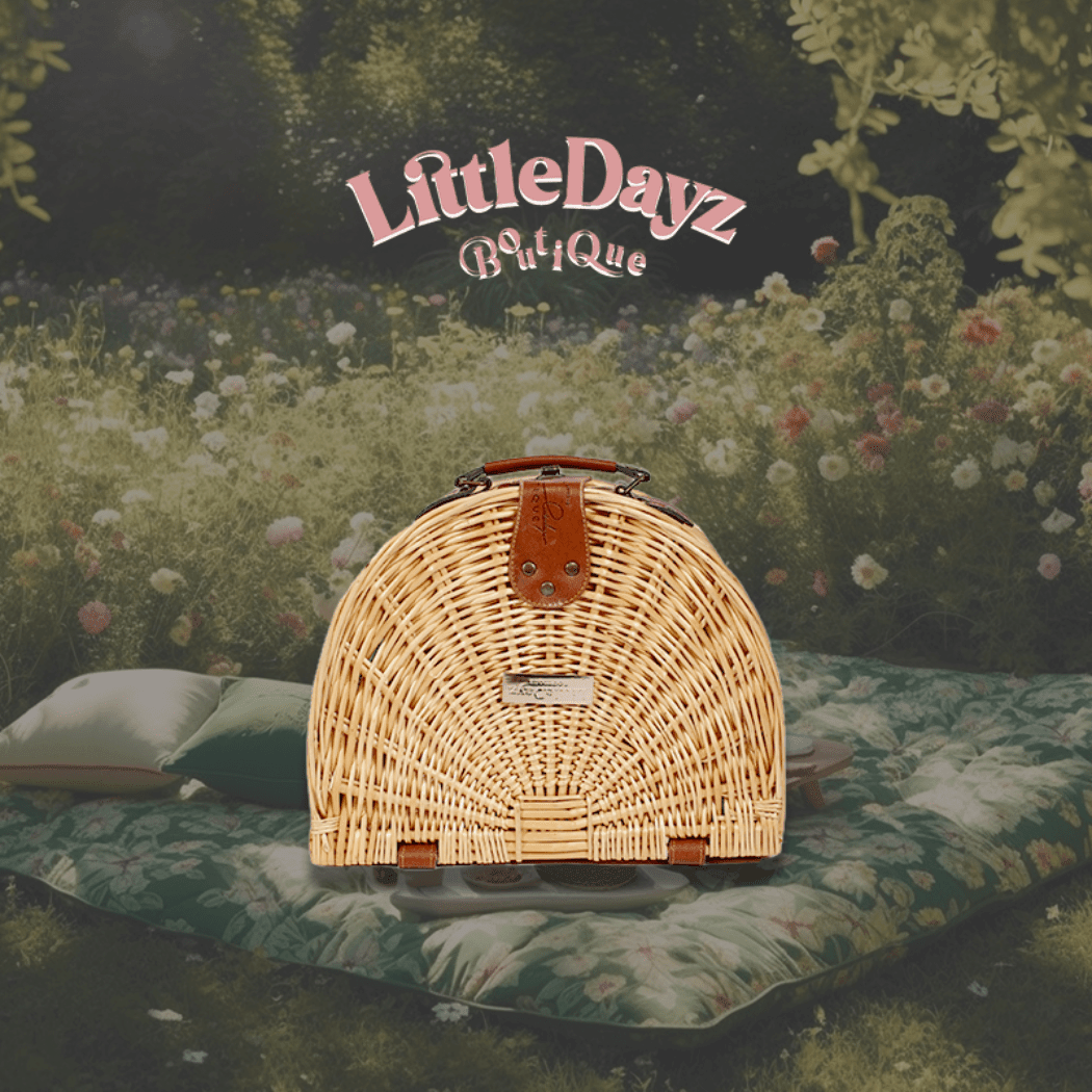 Little Dayz Boutique Little Dayz Boutique  Semi Round Picnic Basket