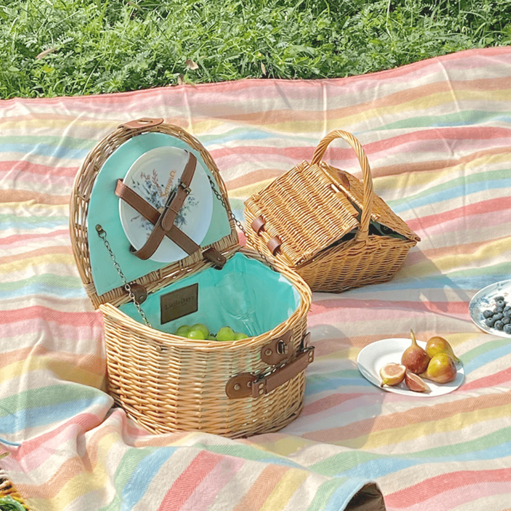 Little Dayz Boutique Little Dayz Boutique  Semi Round Picnic Basket