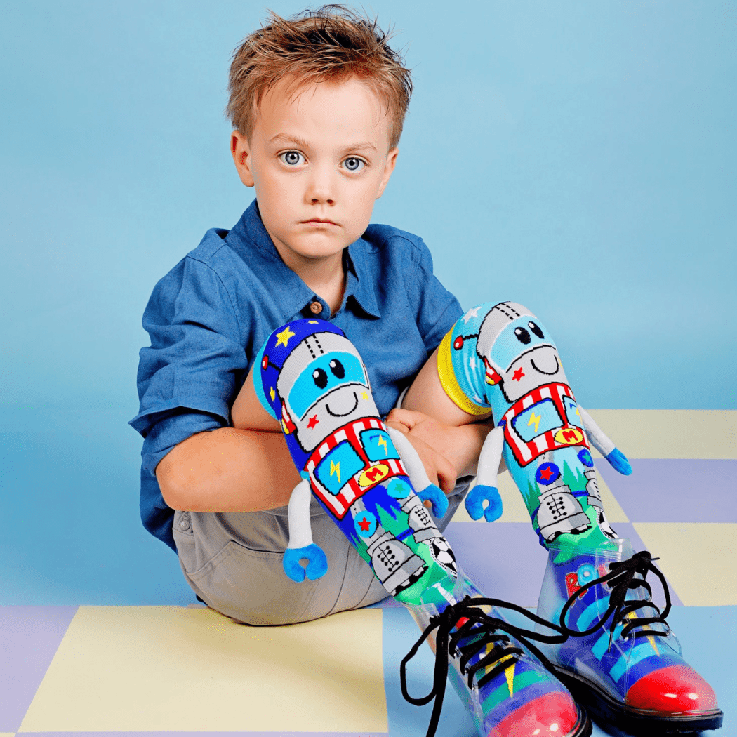 MADMIA Kids & Adults Age 6 - 99 MADMIA Robot Socks With Arms