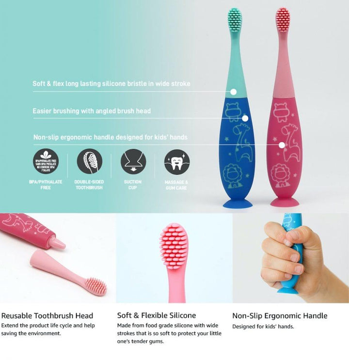 Marcus&Marcus Marcus & Marcus - 24M+ Reusable Silicone Toothbrush