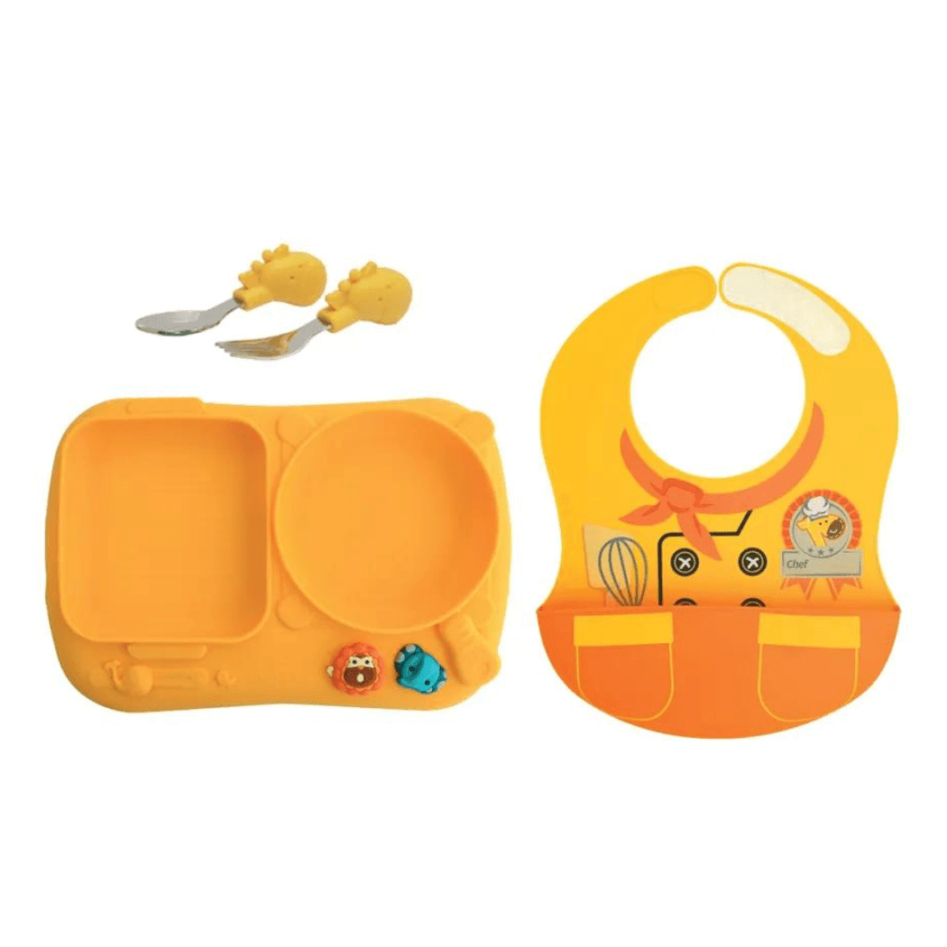 Marcus&Marcus Lola  Yellow Marcus & Marcus - Creative Plate Toddler Mealtime Set