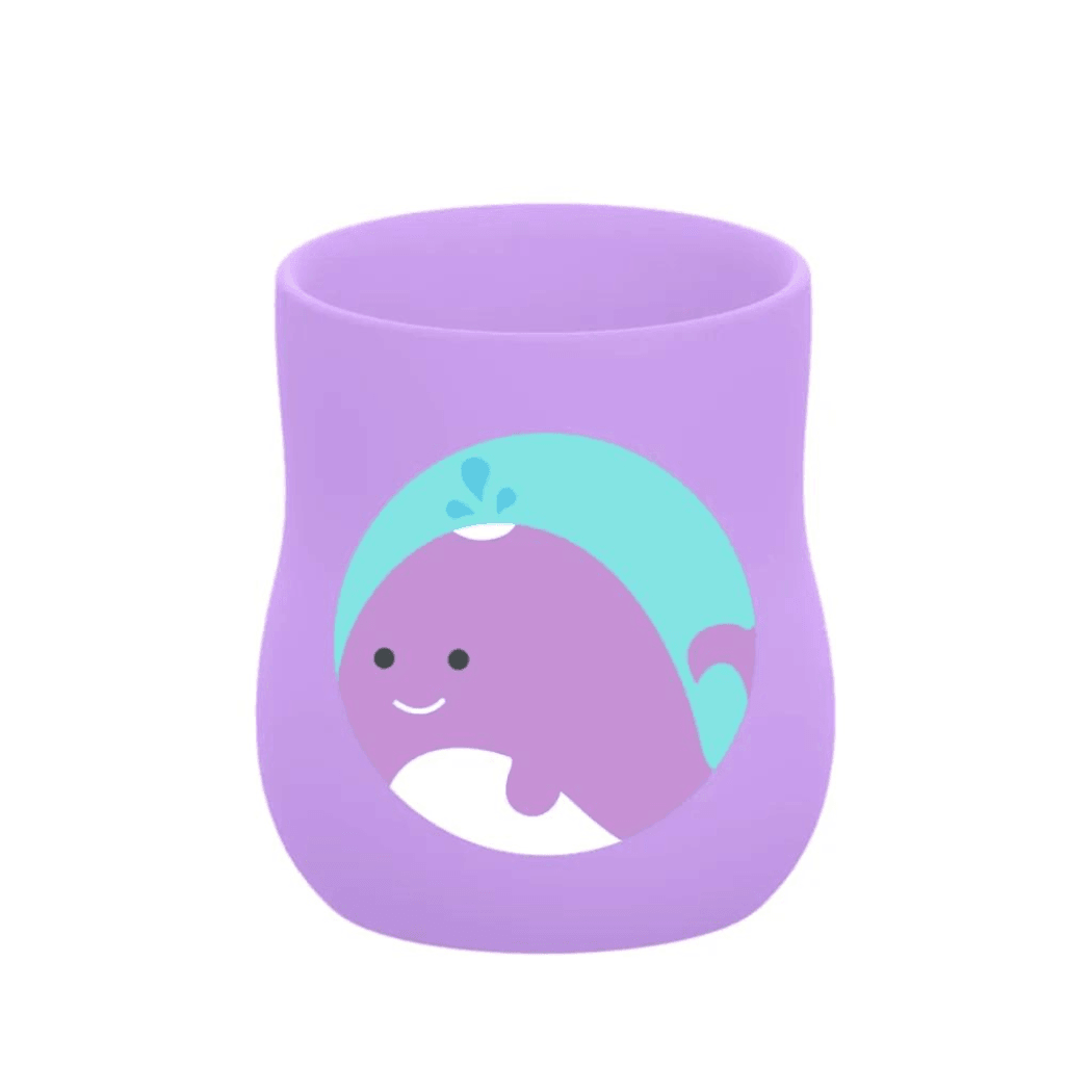 Marcus&Marcus Willo the Whale-Lilac Marcus & Marcus - Silicone Baby Training Cup (4oz)