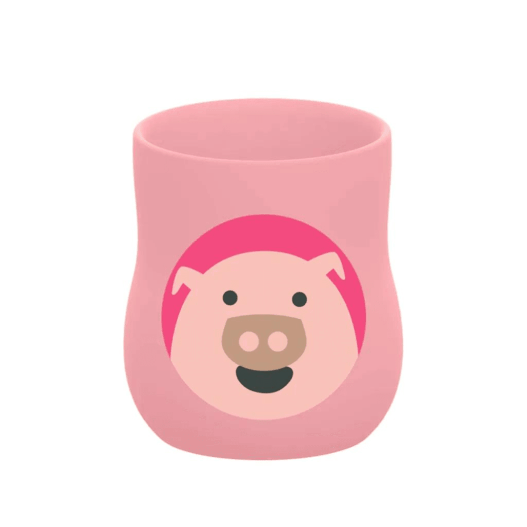 Marcus&Marcus Pocky the Pig-Pink Marcus & Marcus - Silicone Baby Training Cup (4oz)