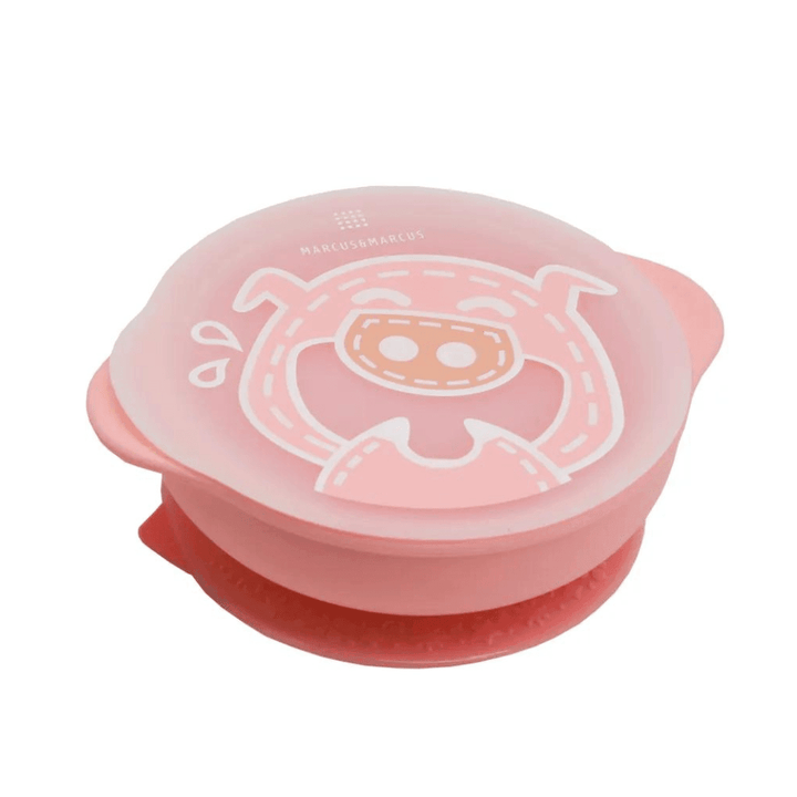 Marcus&Marcus Pocky the Pig-Pink Marcus & Marcus - Sunction Bowl with Lid
