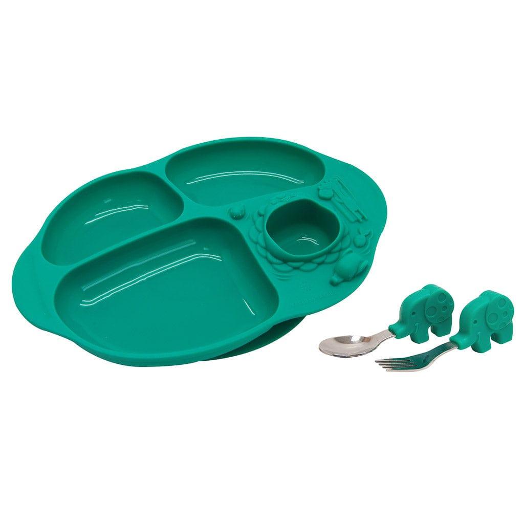 Marcus&Marcus Ollie the Elephant green Marcus & Marcus - Toddler Silicone Yummy Suction Dinning Gift Set