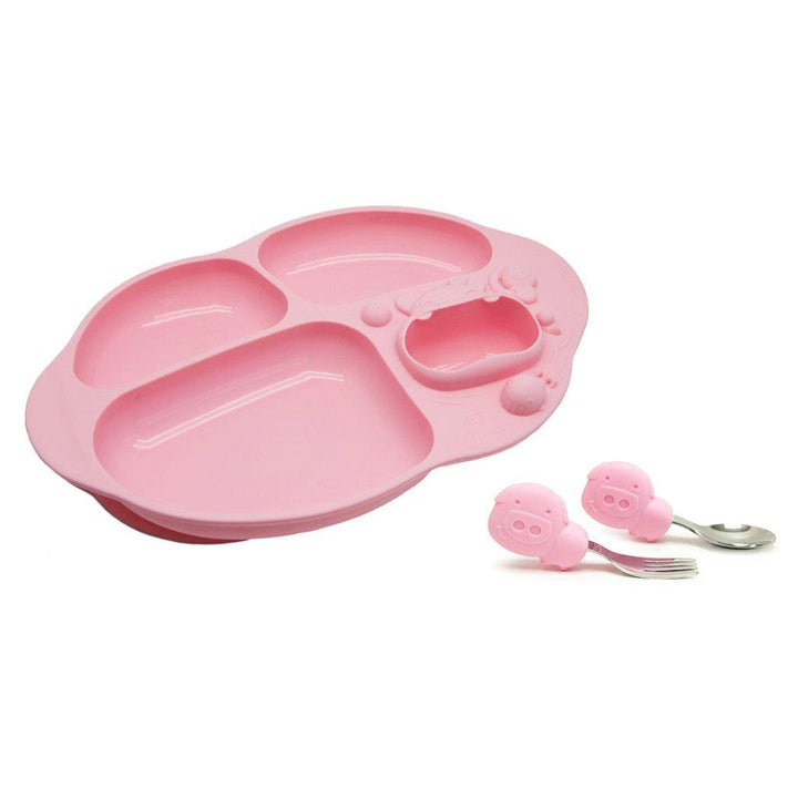 Marcus&Marcus Pocky the Pig-Pink Marcus & Marcus - Toddler Silicone Yummy Suction Dinning Gift Set