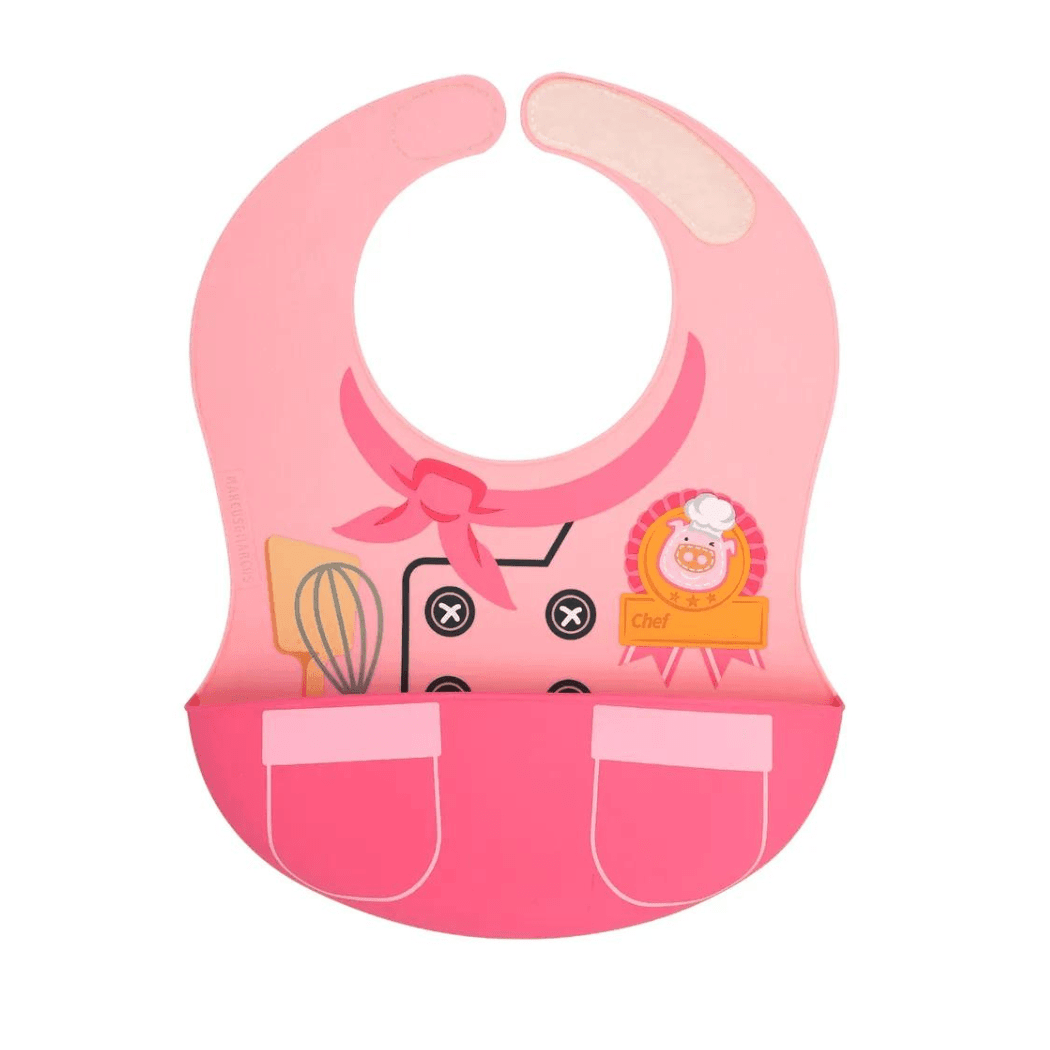 Marcus&Marcus Pocky Pink Marcus & Marcus -Wide Coverage Creative Toddler Bibs