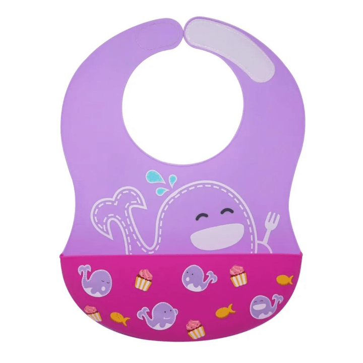 Marcus&Marcus Willo the Whale-Purple Marcus & Marcus -Wide Coverage Silicone Bib