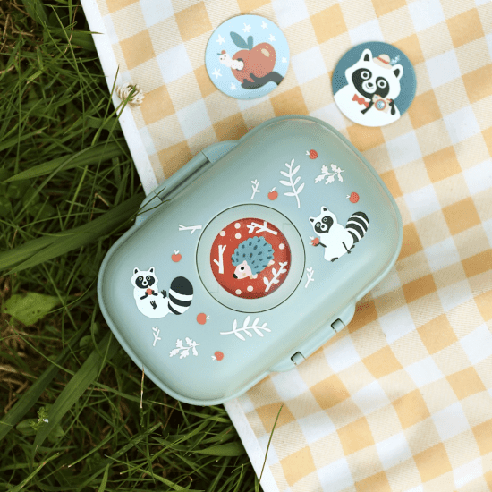 Monbento Green Raccoon Monbento Gram Snack Box-Green Raccoon