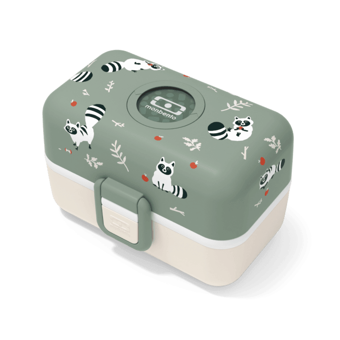 Monbento Green Raccoon Monbento Tresor Graphic Kids's Bento Box- Green Raccoon