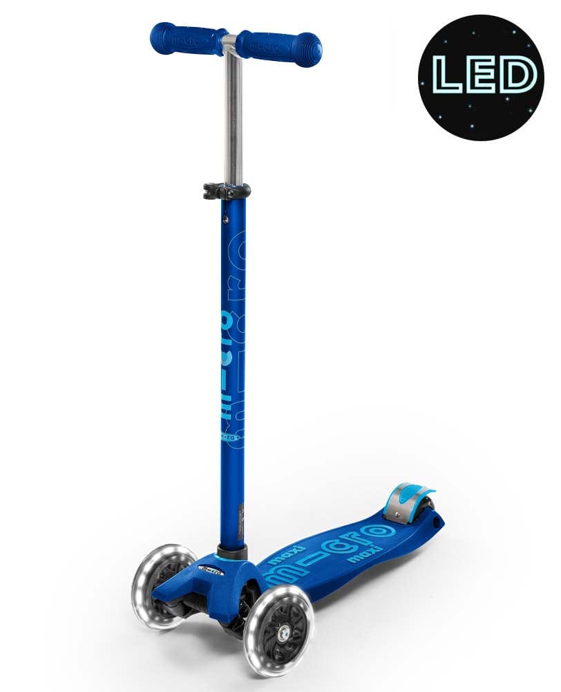 Mircro Navy blue Micro Maxi Deluxe LED Kids Scooter