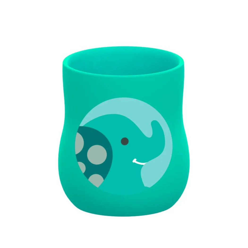 Marcus&Marcus Ollie the Elephant- green Marcus & Marcus - Silicone Baby Training Cup (4oz)