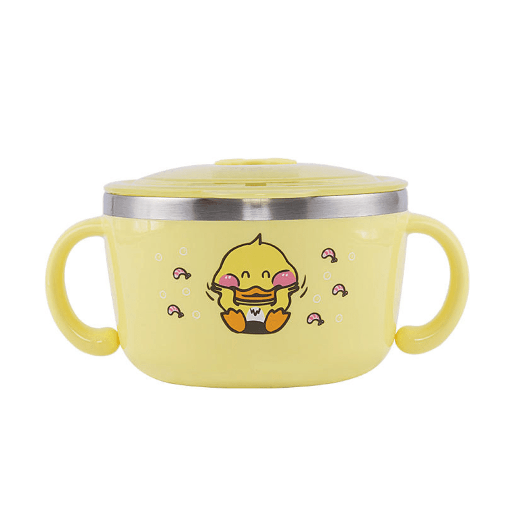 Richell Yellow Richell Stainless Steel Bowl  480ml