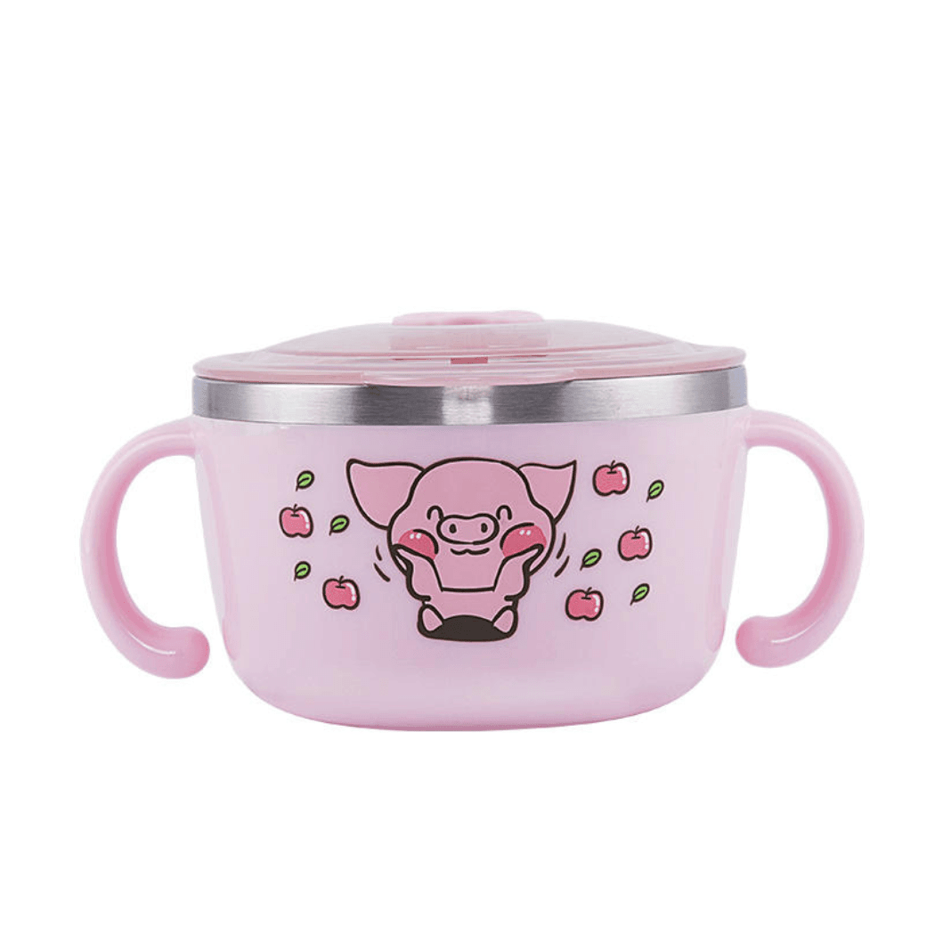 Richell Pink Richell Stainless Steel Bowl  480ml