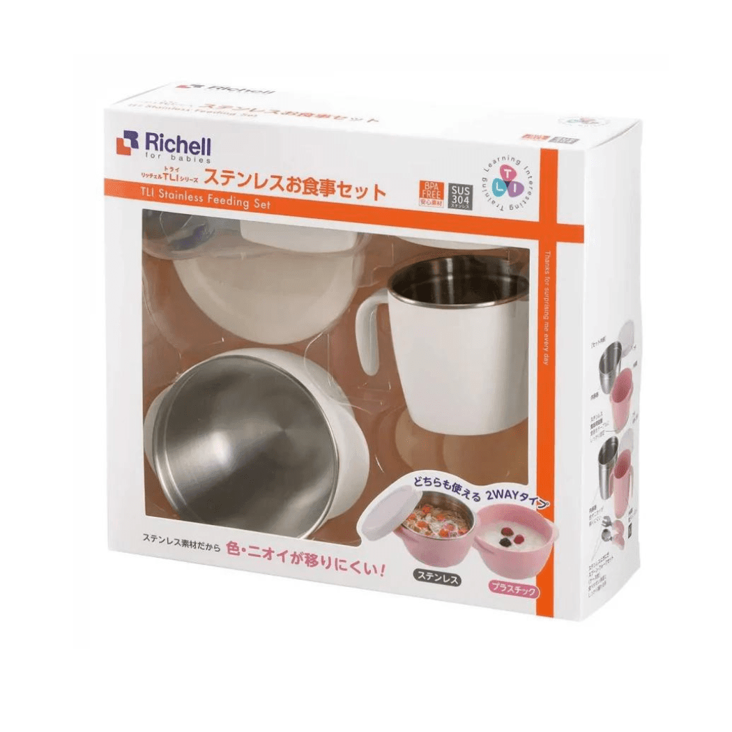 Richell RICHELL TLI Stainless steel Feeding Set