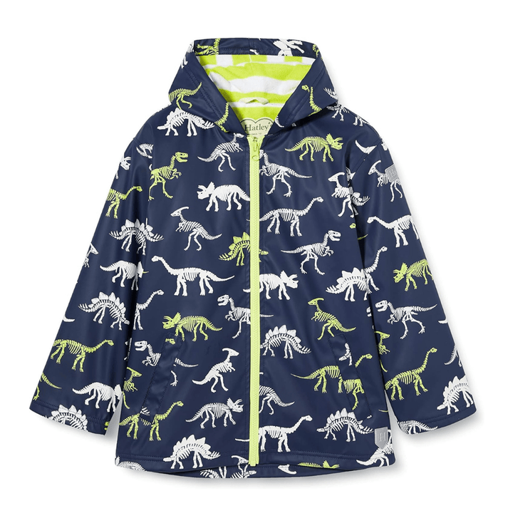 Hatley Size 10 HATLEY Colour Changing Splash Rain Jacket | Dino Fossil