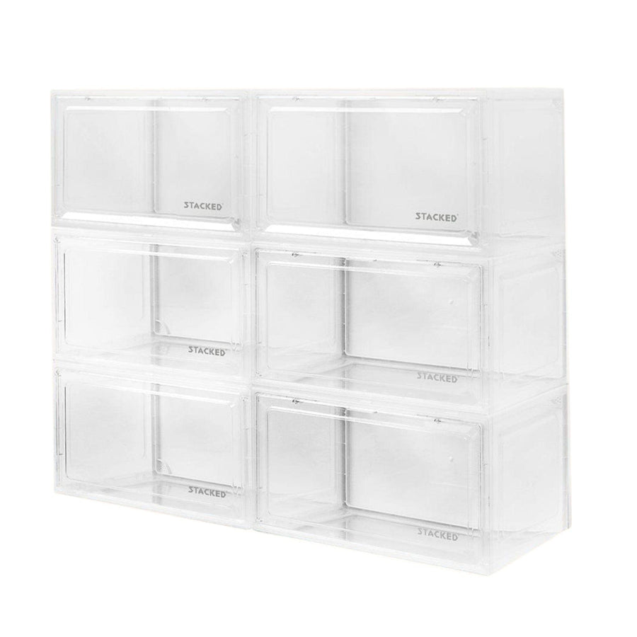 Stacked Clear / 6Pc Stacked Magnetic Clear Display & Storage Case