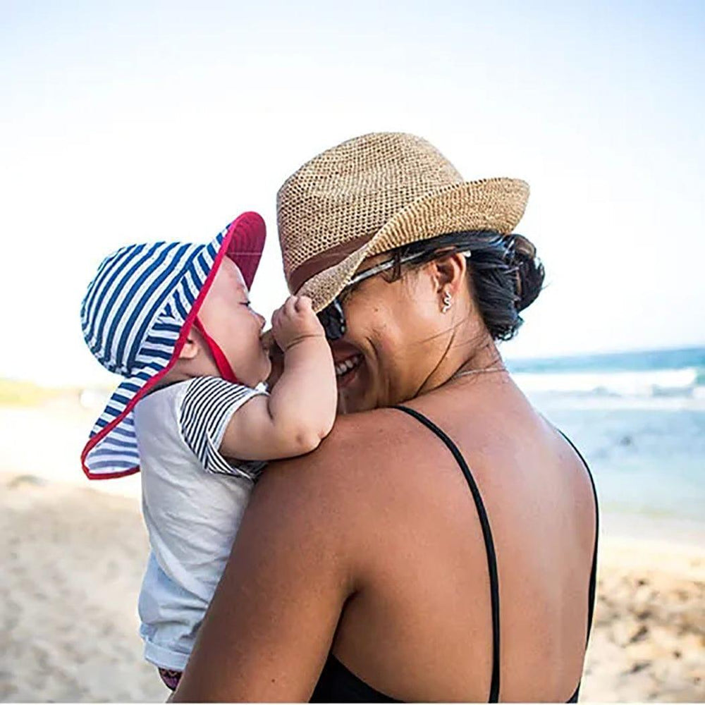 Sunday Afternoons Sunday Afternoon Infant Sun Sprout Hat UPF50+ | Navy/White Stripe