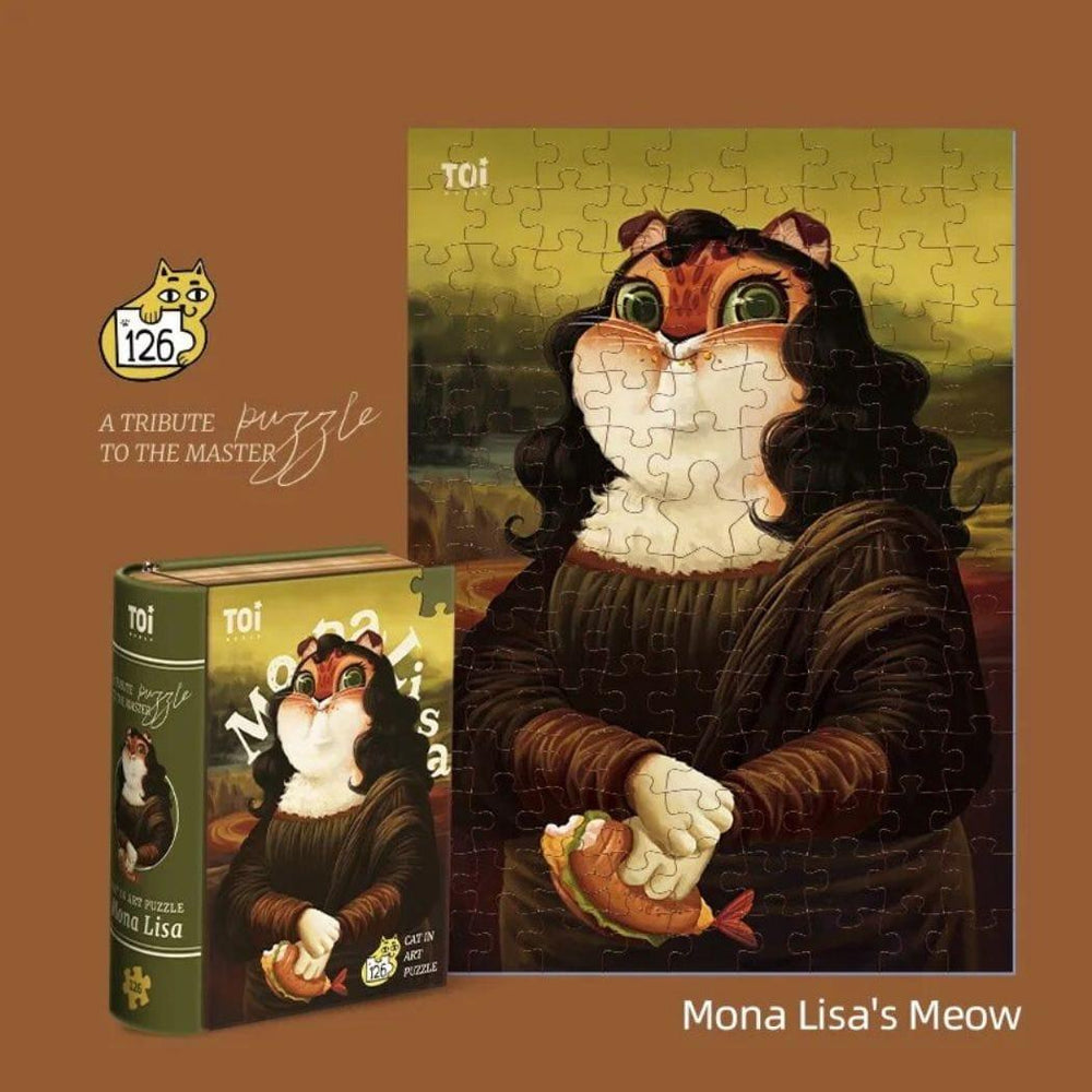 TOI TOI Cat in Art Puzzle - Mona Lisa