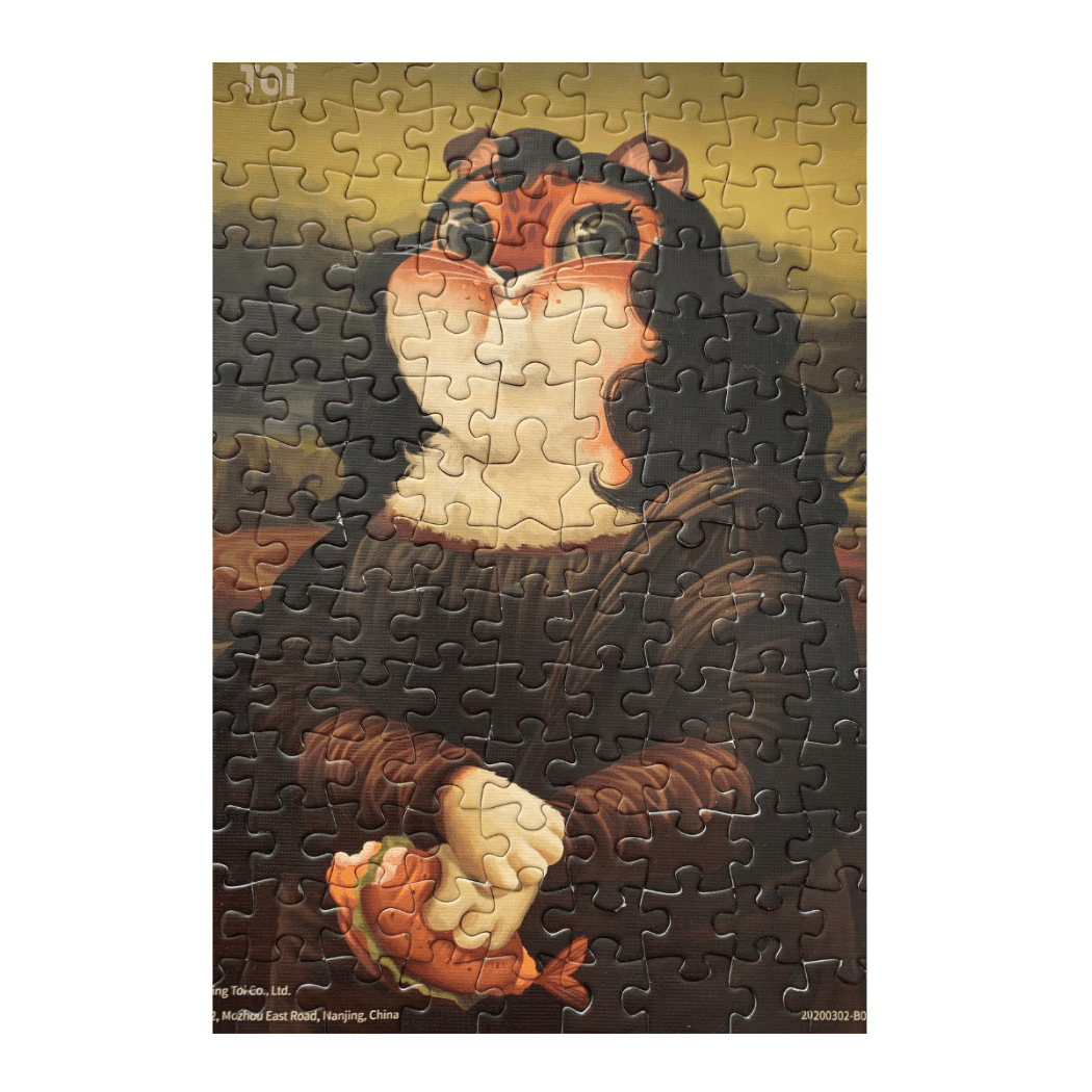 TOI TOI Cat in Art Puzzle - Mona Lisa