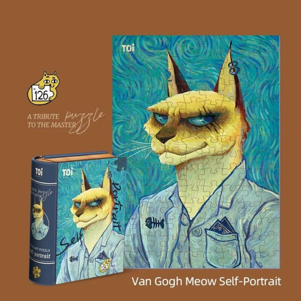 TOI TOI Cat in Art Puzzle - Van Gogh‘s Self Portrait