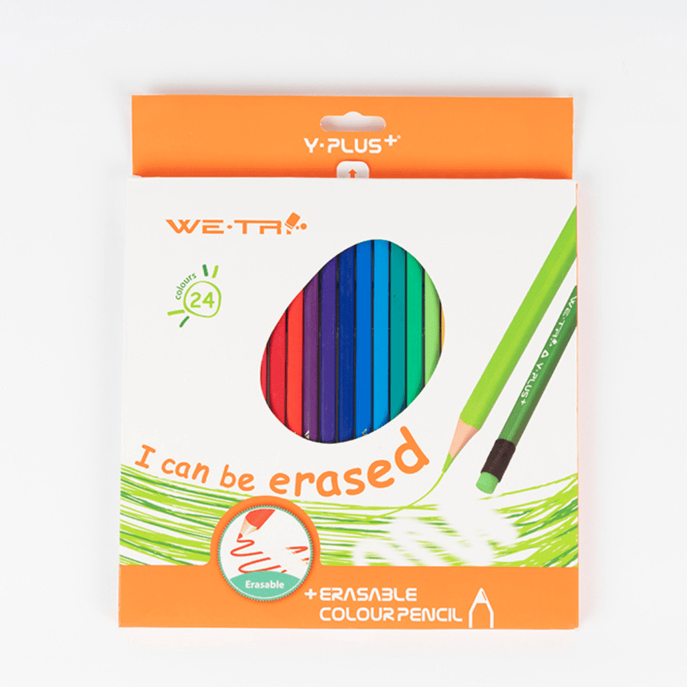 Yplus 24 Colours Yplus Erasable Color Pencil with Eraser