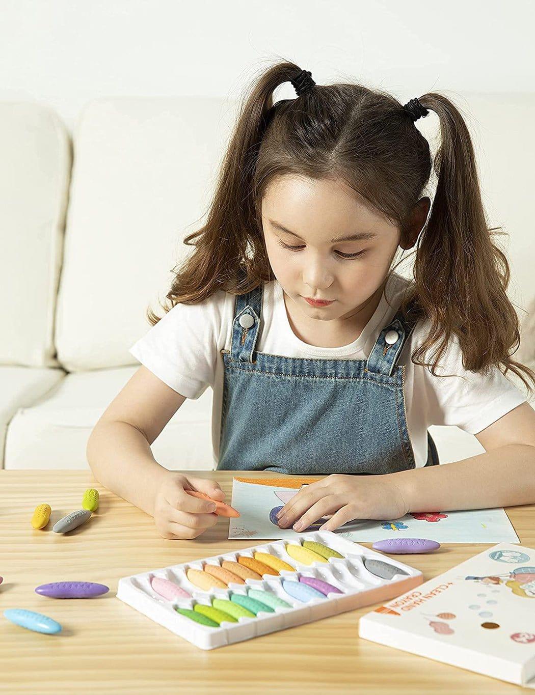 Yplus Arts & Crafts YPLUS Peanut Kids Washable Crayons Pastel Colors
